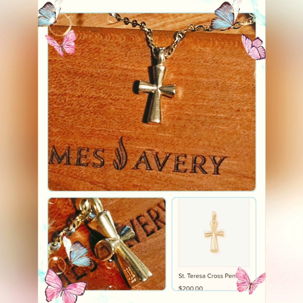 James Avery St Teresa Cross Pendant 14k